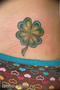фото тату клевер четырехлистный 24.12.2018 №166 - four leaf clover tattoo - tattoo-photo.ru