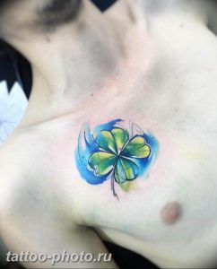 фото тату клевер четырехлистный 24.12.2018 №169 - four leaf clover tattoo - tattoo-photo.ru