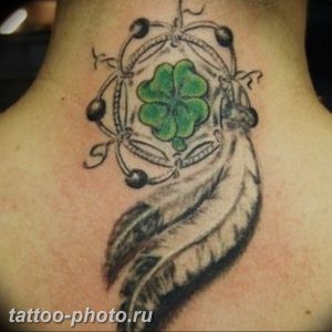 фото тату клевер четырехлистный 24.12.2018 №171 - four leaf clover tattoo - tattoo-photo.ru