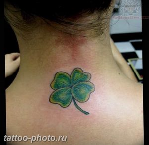 фото тату клевер четырехлистный 24.12.2018 №177 - four leaf clover tattoo - tattoo-photo.ru