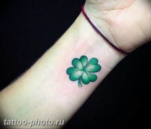 фото тату клевер четырехлистный 24.12.2018 №178 - four leaf clover tattoo - tattoo-photo.ru