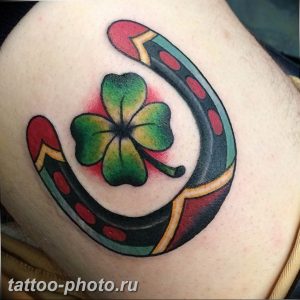 фото тату клевер четырехлистный 24.12.2018 №181 - four leaf clover tattoo - tattoo-photo.ru