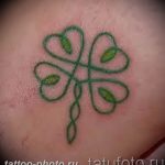 фото тату клевер четырехлистный 24.12.2018 №183 - four leaf clover tattoo - tattoo-photo.ru