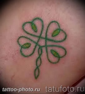 фото тату клевер четырехлистный 24.12.2018 №183 - four leaf clover tattoo - tattoo-photo.ru