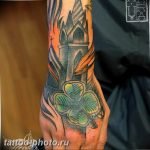 фото тату клевер четырехлистный 24.12.2018 №185 - four leaf clover tattoo - tattoo-photo.ru