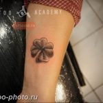 фото тату клевер четырехлистный 24.12.2018 №192 - four leaf clover tattoo - tattoo-photo.ru