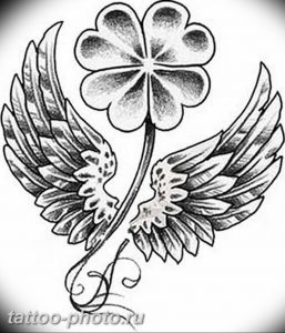 фото тату клевер четырехлистный 24.12.2018 №198 - four leaf clover tattoo - tattoo-photo.ru