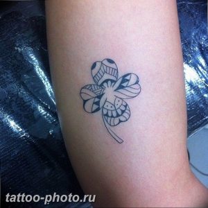 фото тату клевер четырехлистный 24.12.2018 №199 - four leaf clover tattoo - tattoo-photo.ru