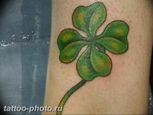 фото тату клевер четырехлистный 24.12.2018 №206 - four leaf clover tattoo - tattoo-photo.ru