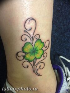 фото тату клевер четырехлистный 24.12.2018 №209 - four leaf clover tattoo - tattoo-photo.ru