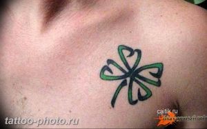 фото тату клевер четырехлистный 24.12.2018 №211 - four leaf clover tattoo - tattoo-photo.ru