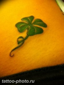 фото тату клевер четырехлистный 24.12.2018 №212 - four leaf clover tattoo - tattoo-photo.ru