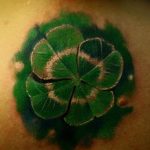 фото тату клевер четырехлистный 24.12.2018 №216 - four leaf clover tattoo - tattoo-photo.ru