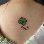 фото тату клевер четырехлистный 24.12.2018 №225 - four leaf clover tattoo - tattoo-photo.ru