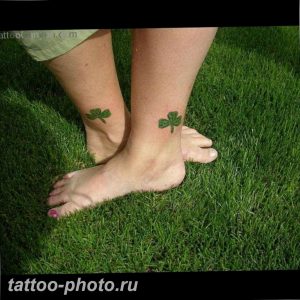 фото тату клевер четырехлистный 24.12.2018 №228 - four leaf clover tattoo - tattoo-photo.ru