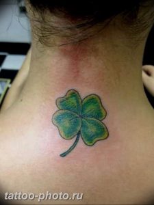 фото тату клевер четырехлистный 24.12.2018 №233 - four leaf clover tattoo - tattoo-photo.ru