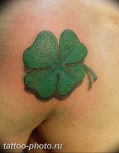 фото тату клевер четырехлистный 24.12.2018 №235 - four leaf clover tattoo - tattoo-photo.ru