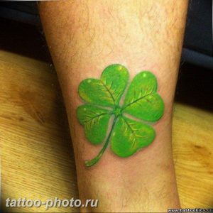 фото тату клевер четырехлистный 24.12.2018 №238 - four leaf clover tattoo - tattoo-photo.ru