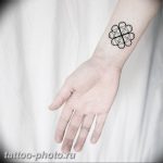 фото тату клевер четырехлистный 24.12.2018 №241 - four leaf clover tattoo - tattoo-photo.ru