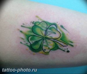 фото тату клевер четырехлистный 24.12.2018 №245 - four leaf clover tattoo - tattoo-photo.ru