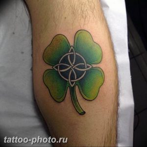 фото тату клевер четырехлистный 24.12.2018 №260 - four leaf clover tattoo - tattoo-photo.ru