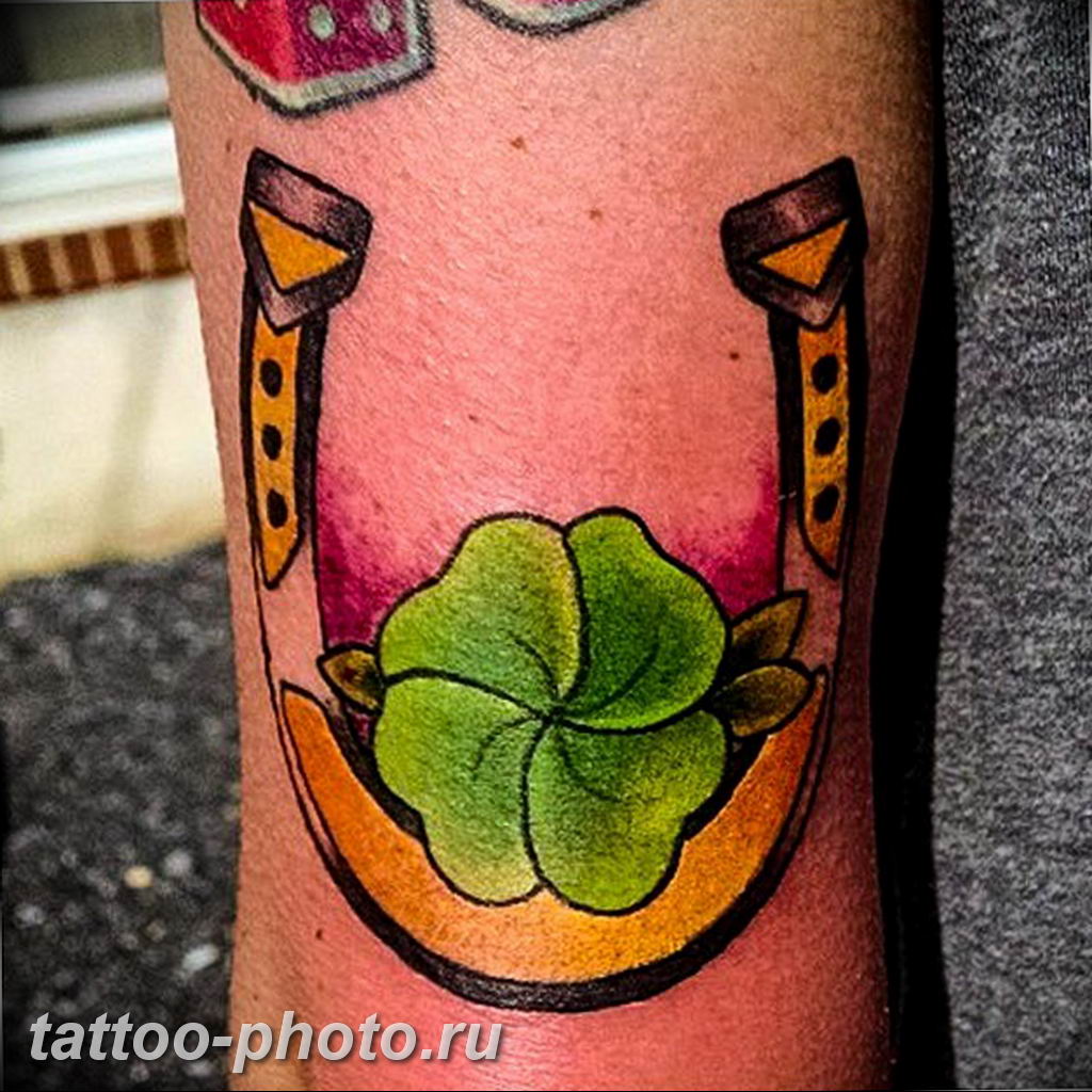 фото тату клевер четырехлистный 24.12.2018 №267 - four leaf clover tattoo - tattoo-photo.ru