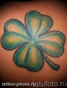 фото тату клевер четырехлистный 24.12.2018 №270 - four leaf clover tattoo - tattoo-photo.ru