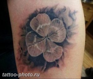 фото тату клевер четырехлистный 24.12.2018 №271 - four leaf clover tattoo - tattoo-photo.ru