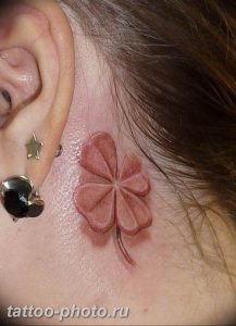 фото тату клевер четырехлистный 24.12.2018 №283 - four leaf clover tattoo - tattoo-photo.ru