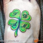 фото тату клевер четырехлистный 24.12.2018 №284 - four leaf clover tattoo - tattoo-photo.ru