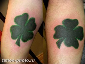 фото тату клевер четырехлистный 24.12.2018 №286 - four leaf clover tattoo - tattoo-photo.ru