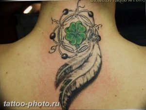 фото тату клевер четырехлистный 24.12.2018 №288 - four leaf clover tattoo - tattoo-photo.ru