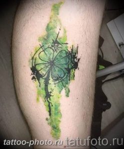 фото тату клевер четырехлистный 24.12.2018 №291 - four leaf clover tattoo - tattoo-photo.ru