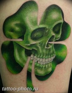 фото тату клевер четырехлистный 24.12.2018 №292 - four leaf clover tattoo - tattoo-photo.ru