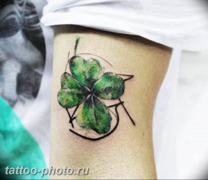 фото тату клевер четырехлистный 24.12.2018 №296 - four leaf clover tattoo - tattoo-photo.ru