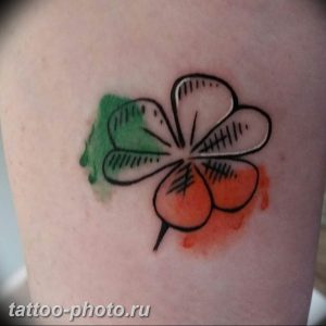 фото тату клевер четырехлистный 24.12.2018 №298 - four leaf clover tattoo - tattoo-photo.ru