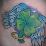 фото тату клевер четырехлистный 24.12.2018 №309 - four leaf clover tattoo - tattoo-photo.ru