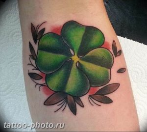 фото тату клевер четырехлистный 24.12.2018 №311 - four leaf clover tattoo - tattoo-photo.ru