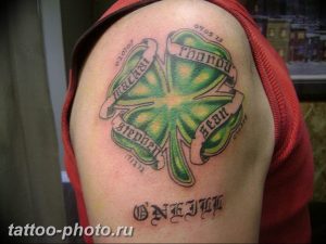фото тату клевер четырехлистный 24.12.2018 №314 - four leaf clover tattoo - tattoo-photo.ru