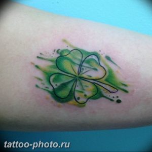 фото тату клевер четырехлистный 24.12.2018 №324 - four leaf clover tattoo - tattoo-photo.ru