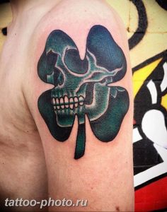 фото тату клевер четырехлистный 24.12.2018 №339 - four leaf clover tattoo - tattoo-photo.ru