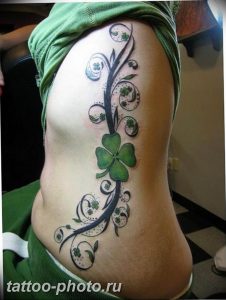 фото тату клевер четырехлистный 24.12.2018 №341 - four leaf clover tattoo - tattoo-photo.ru