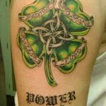 фото тату клевер четырехлистный 24.12.2018 №348 - four leaf clover tattoo - tattoo-photo.ru