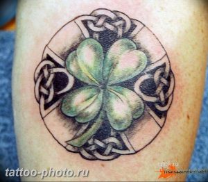 фото тату клевер четырехлистный 24.12.2018 №356 - four leaf clover tattoo - tattoo-photo.ru