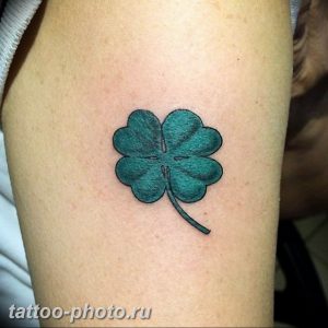 фото тату клевер четырехлистный 24.12.2018 №357 - four leaf clover tattoo - tattoo-photo.ru