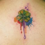 фото тату клевер четырехлистный 24.12.2018 №361 - four leaf clover tattoo - tattoo-photo.ru