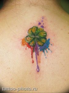 фото тату клевер четырехлистный 24.12.2018 №361 - four leaf clover tattoo - tattoo-photo.ru
