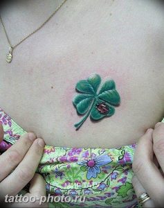 фото тату клевер четырехлистный 24.12.2018 №363 - four leaf clover tattoo - tattoo-photo.ru
