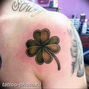 фото тату клевер четырехлистный 24.12.2018 №365 - four leaf clover tattoo - tattoo-photo.ru