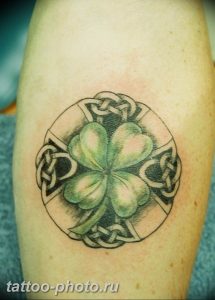 фото тату клевер четырехлистный 24.12.2018 №370 - four leaf clover tattoo - tattoo-photo.ru